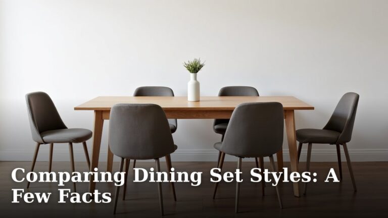 Comparing Dining Set Styles: A Few Facts