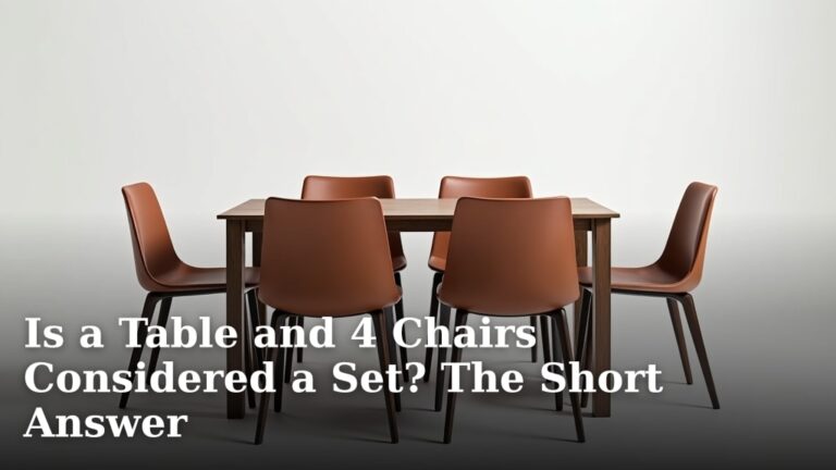 Is a Table and 4 Chairs Considered a Set? The Short Answer