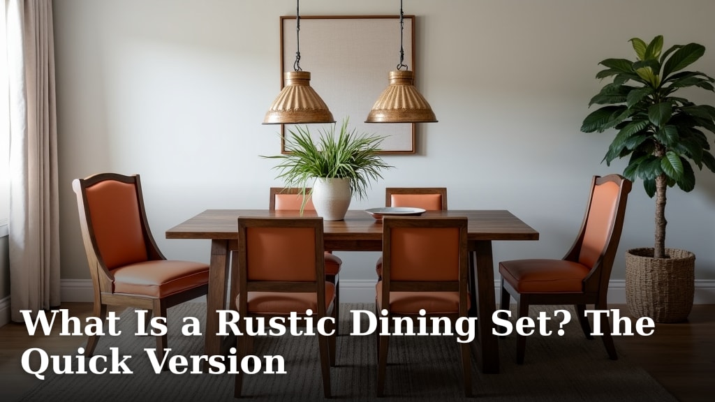 What Is a Rustic Dining Set? The Quick Version